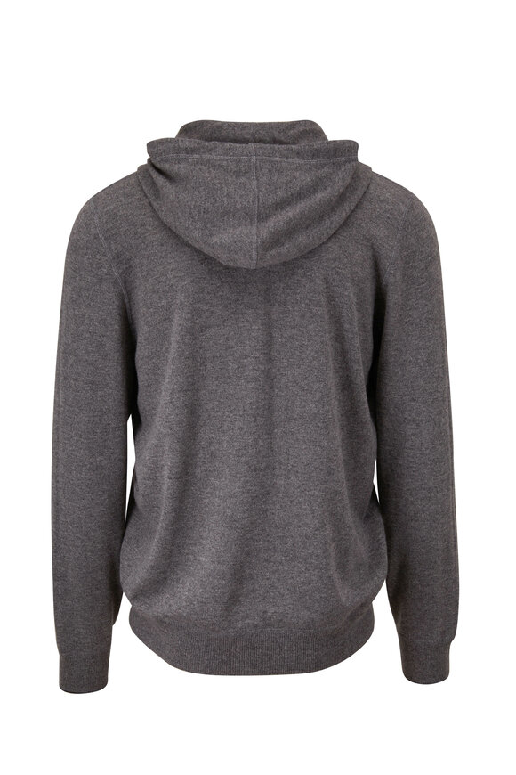 Brunello Cucinelli - Charcoal Gray Full Zip Hoodie