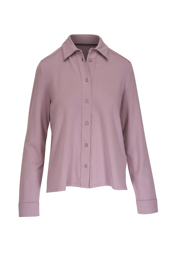 Majestic Lilac Soft Touch Relaxed Button Down Top