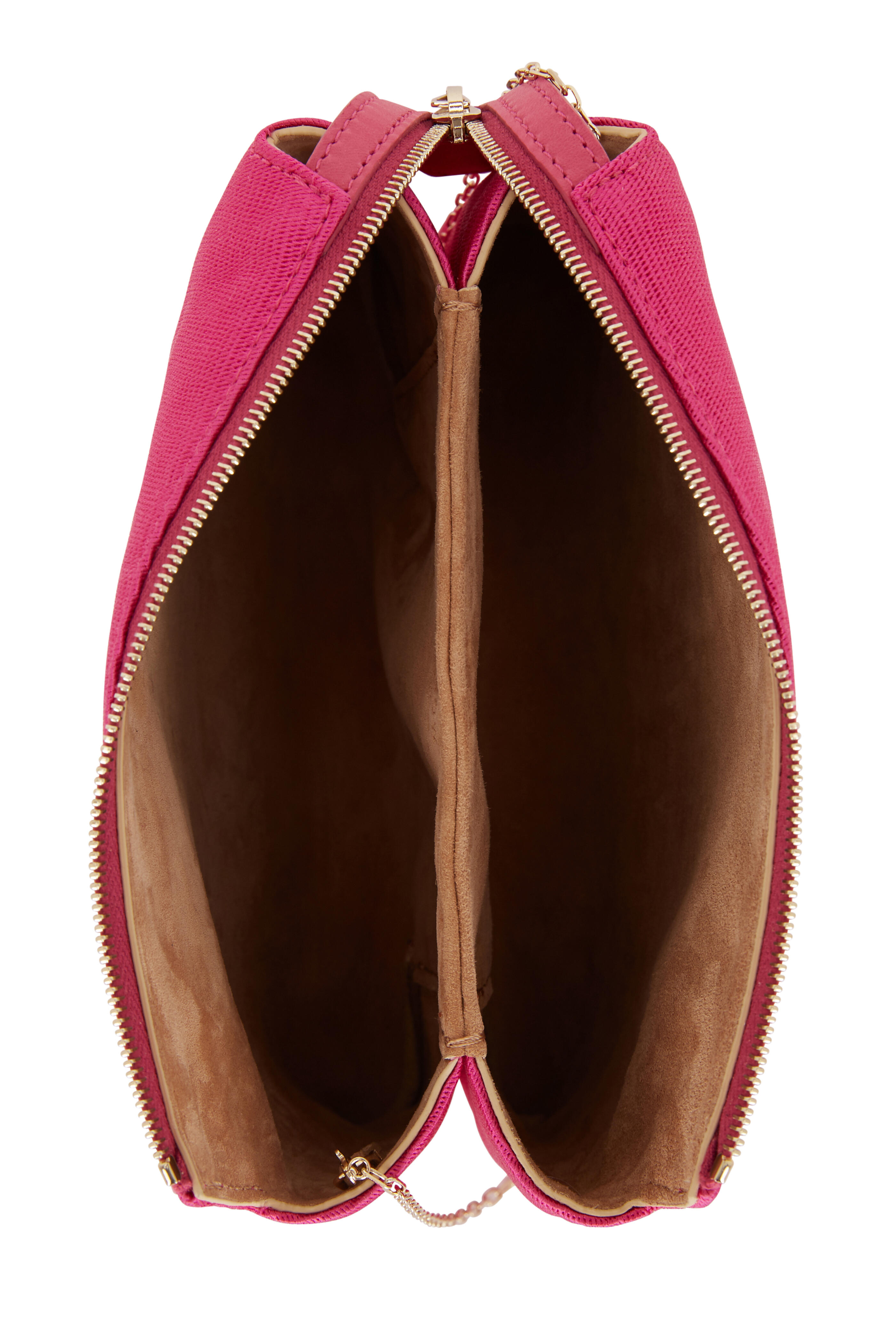 The Row - Mini Nu Twin Fuchsia Satin Crêpe Bag | Mitchell Stores