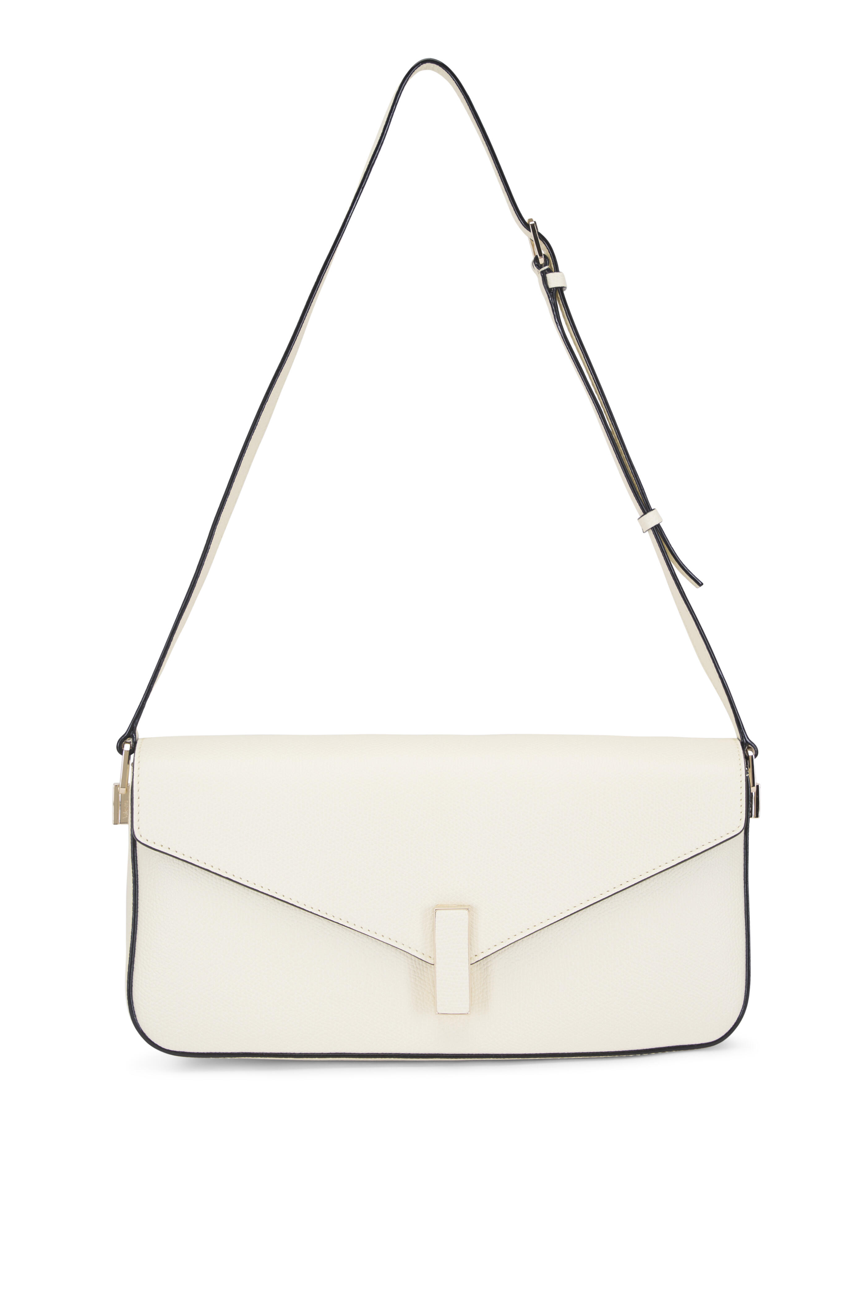 Valextra - Iside Pergamena White Leather Shoulder Bag