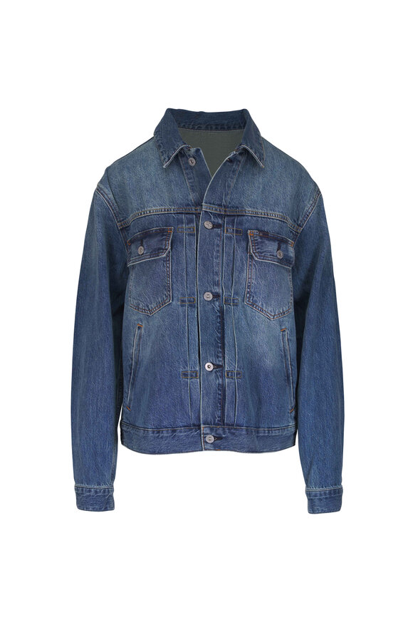 AG Sid Pleated Denim Trucker Jacket - view 1
