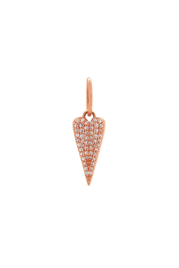 Bridget King 14k Rose Gold Mini Folded Heart Pendant - view 1