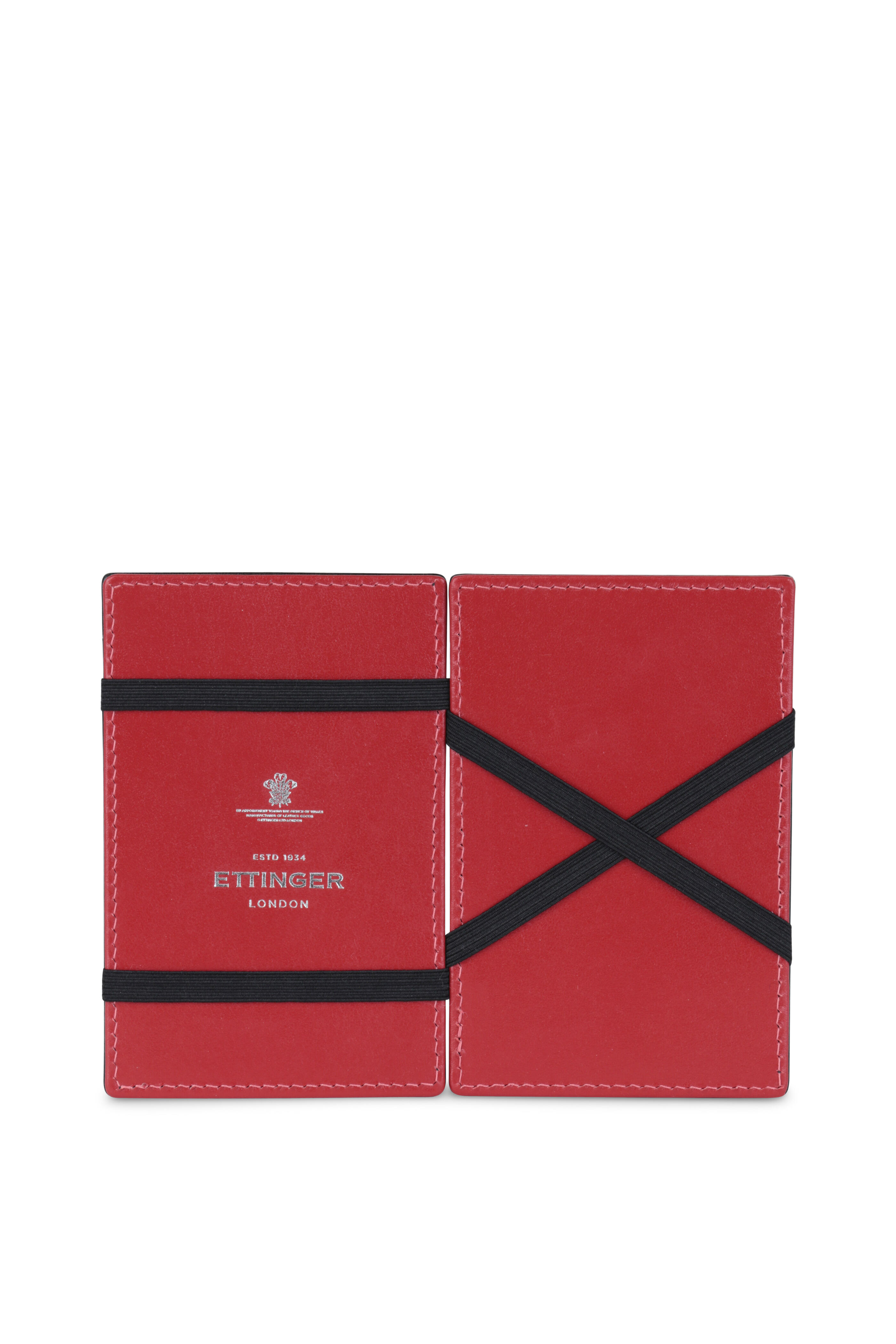 Ettinger Leather - Black & Red Leather Magic Wallet