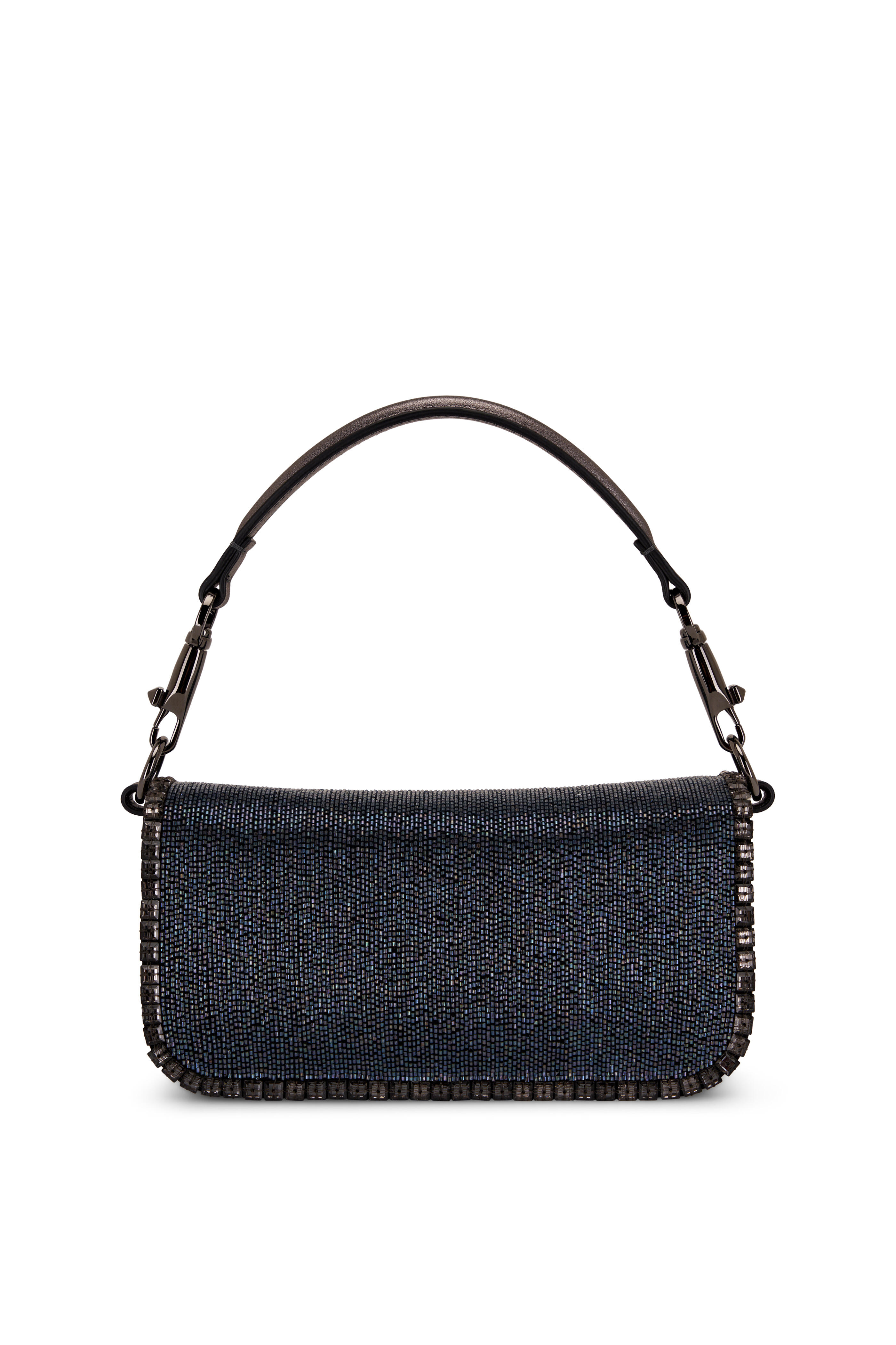 ショルダーバッグ・ポシェット Valentino Garavani Vlogo Signature Small Shoulder Bag In Shi Valentino Garavani - Locò Small Black Leather Jewel VLogo