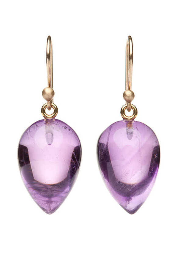 Ted Muehling Amethyst Acorn Earrings - view 1