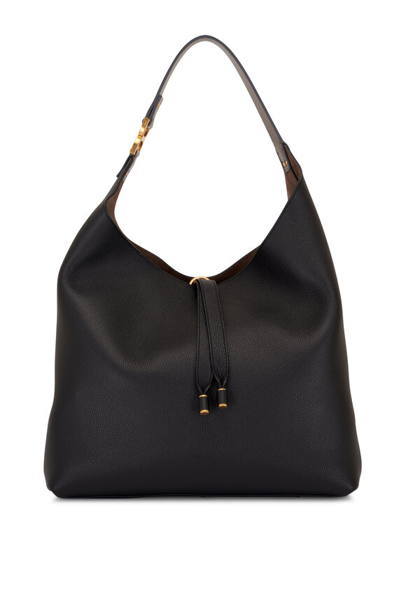 Chloé Marcie Hobo Black Leather Shoulder Bag 