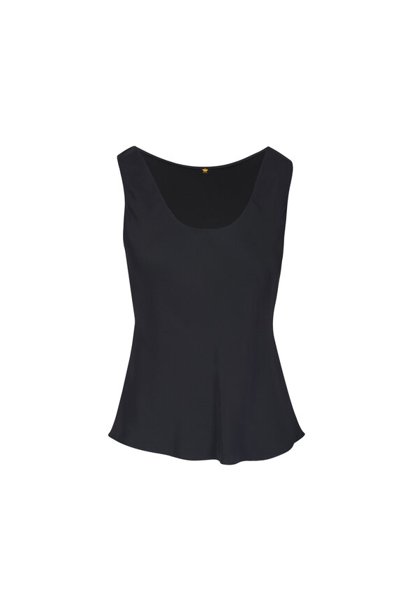 Peter Cohen Beat Black 4-Ply Silk Tank - view 1
