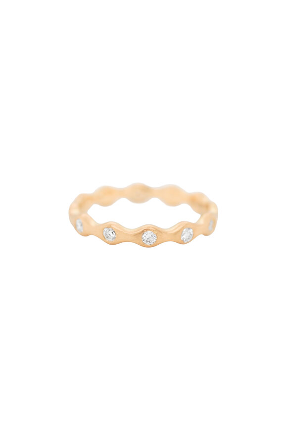 Kali Zoe 18k Yellow Gold Small Diamond Ebb & Flow Band