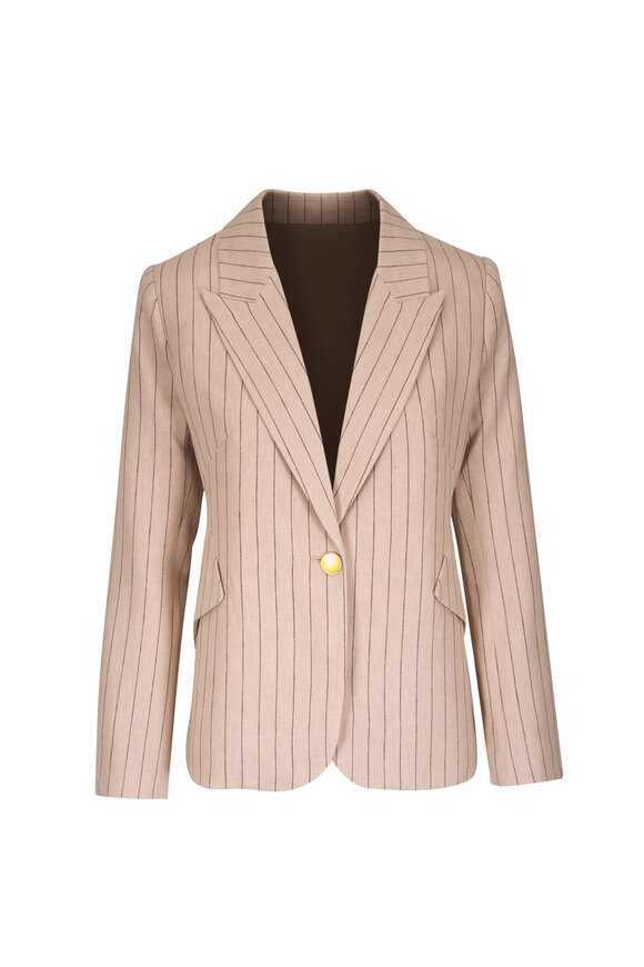 L'Agence - Chamberlain Petal Pink Tweed Blazer | Mitchell Stores