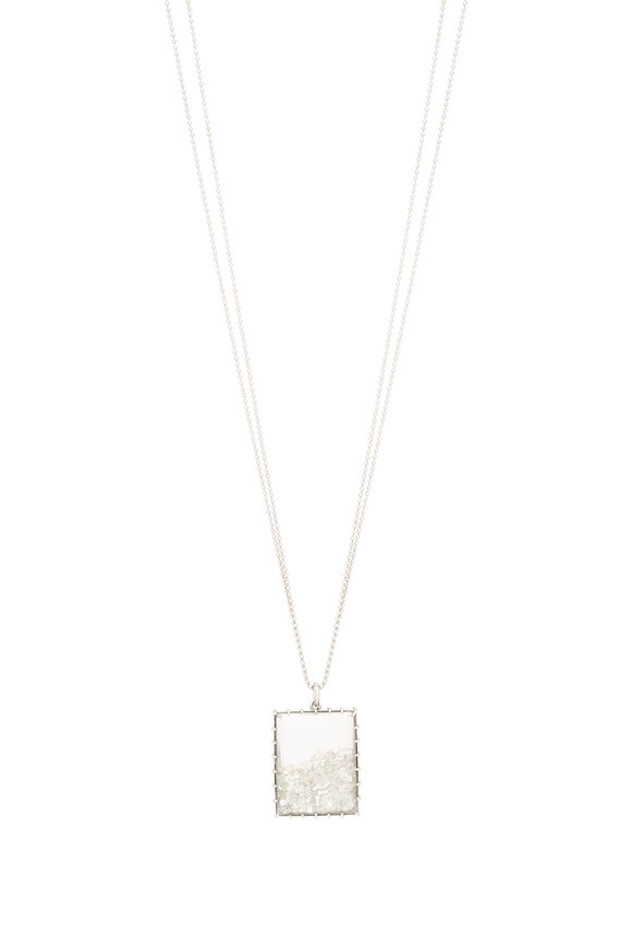 Renee Lewis 18k White Gold Diamond Shake Necklace