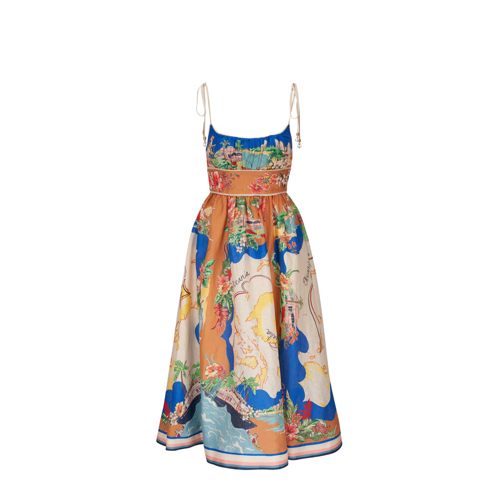 chinese dress ladies Zimmermann Illuminate Picnic Dress Lemon Hydrangea