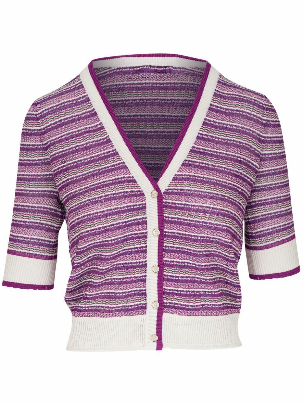 Veronica Beard - Varia Multi-Colored Striped Cardigan