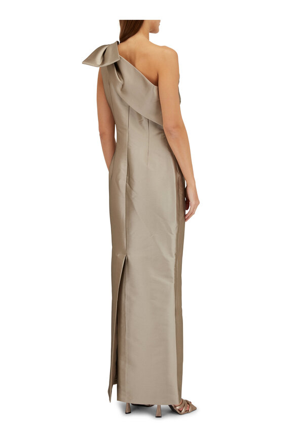 Sachin + Babi - Bonnie Pewter One-Shoulder Gown