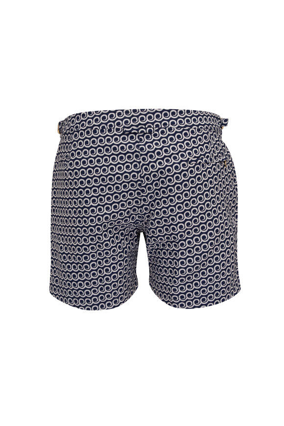 Orlebar Brown - Bulldog Jacquard Midnight Navy Swim Trunks