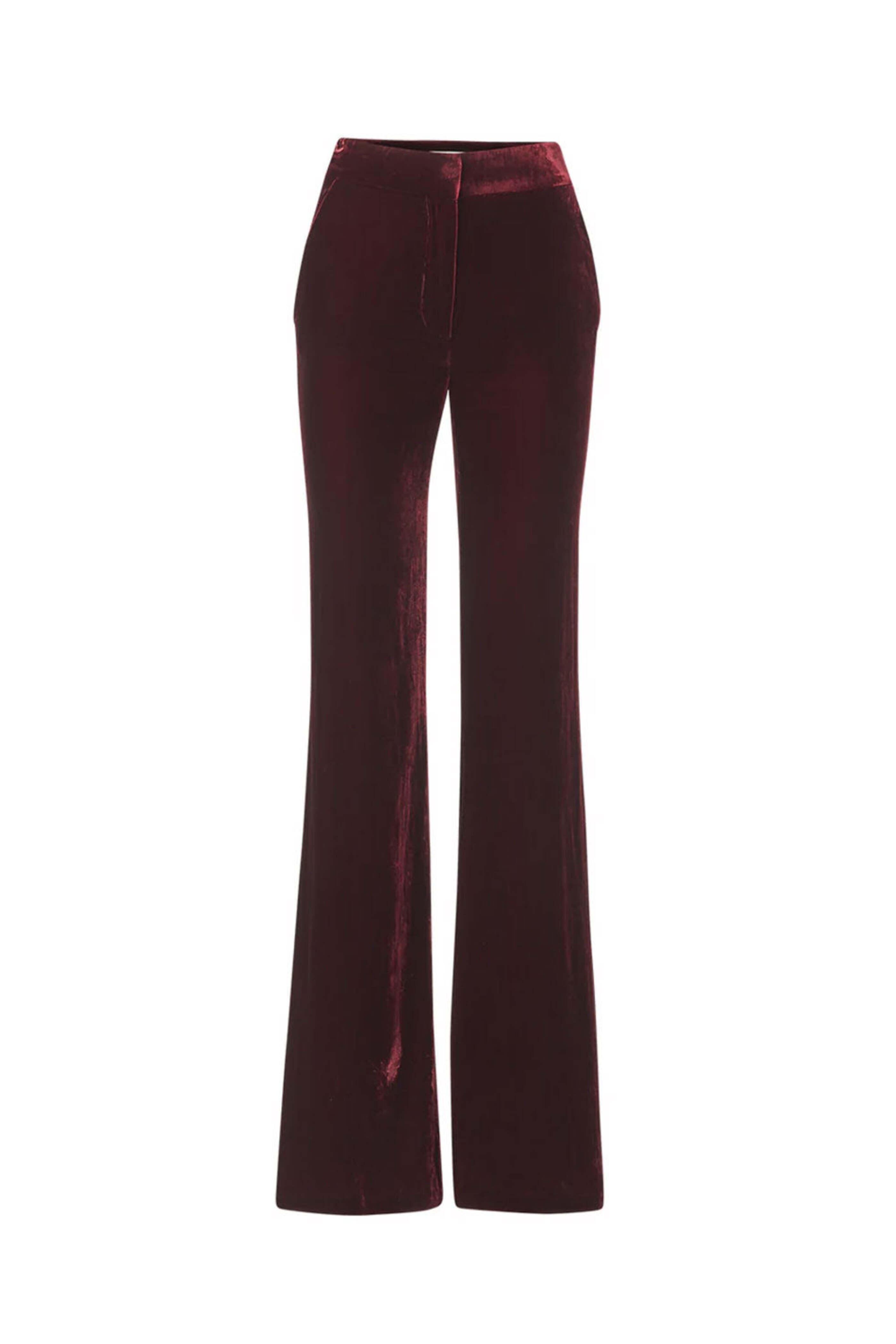 Veronica Beard - Merlot Lebone Velvet Pant