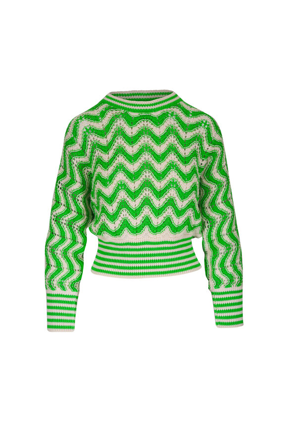 Vince - Pistachio Ribbed Collard Cardigan | Mitchell Stores