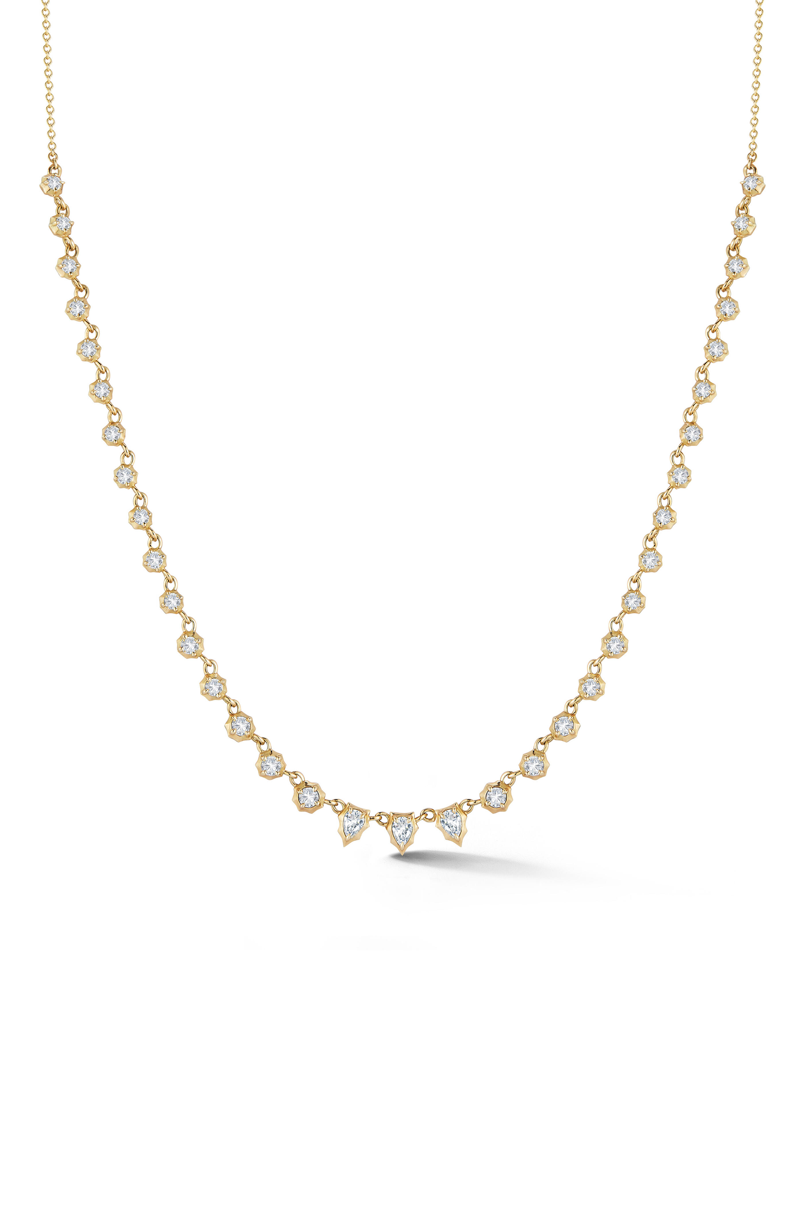 Jade Trau - 18k Yellow Gold Small Envoy Riviera Necklace