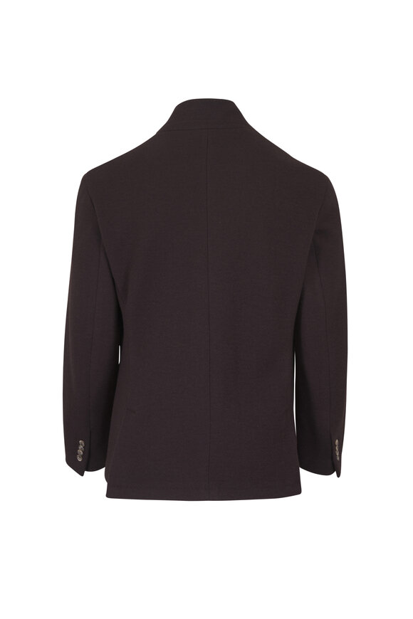 Fedeli Damon Dark Brown Cashmere Stand Collar Coat - view 2