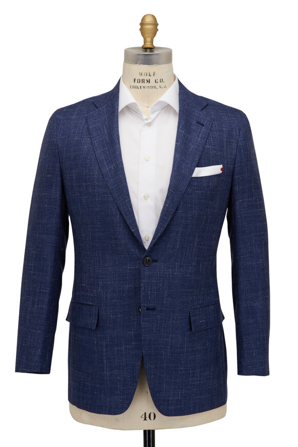 Kiton - Blue Wool Blend Sportcoat