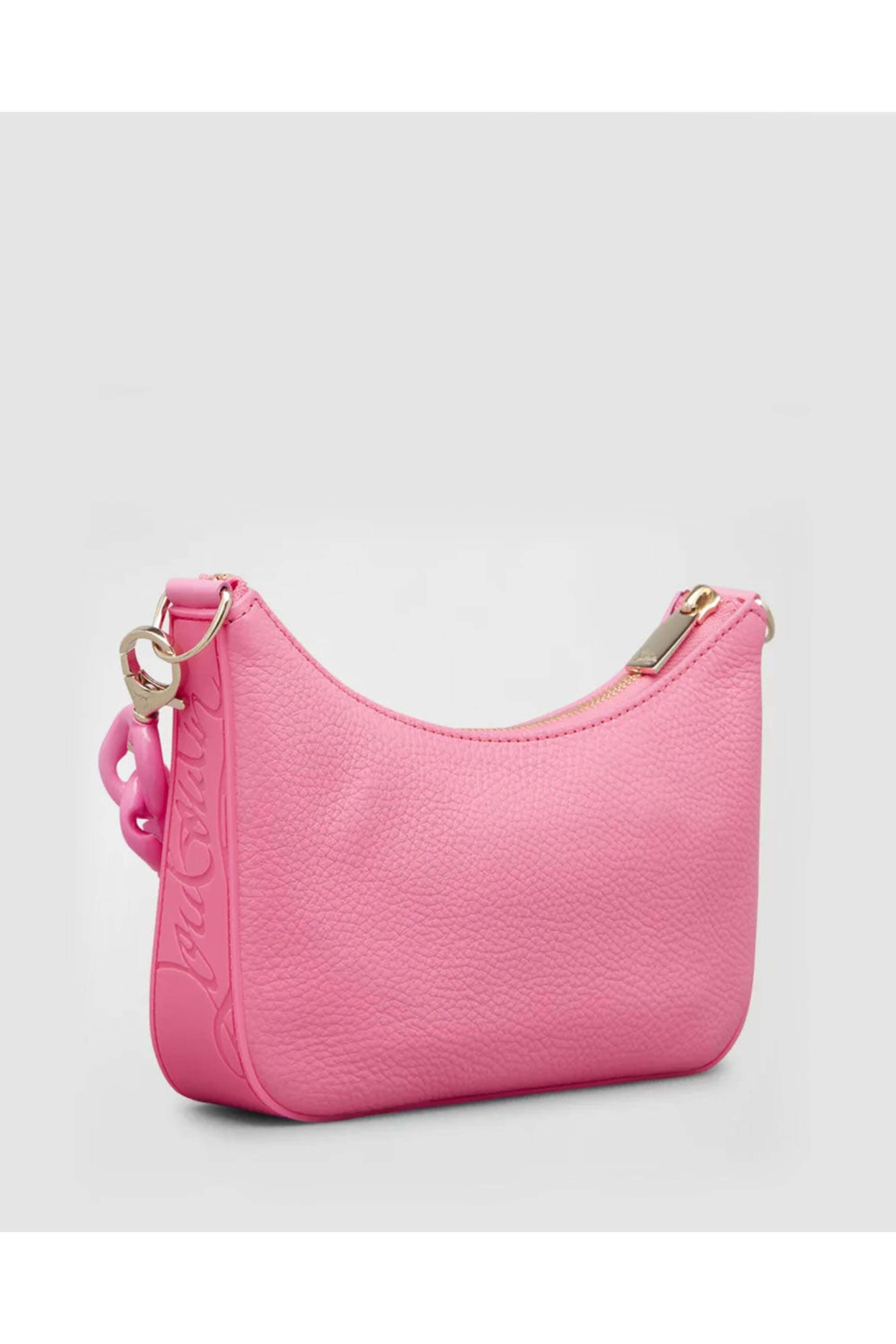 Christian Louboutin - Mini Loubila Leather Shoulder Bag in Neon Pink