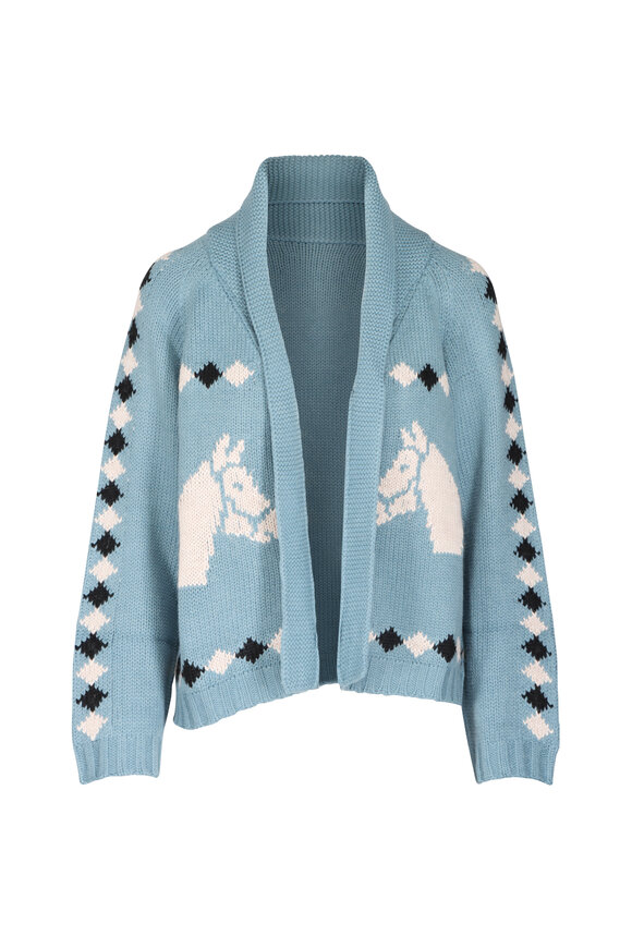 The Great Stable Lodge Light Blue Cardigan