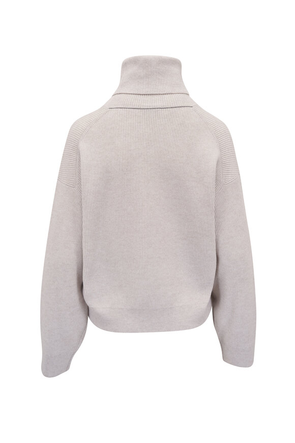 Brunello Cucinelli Cool Beige English Rib Turtleneck - view 5