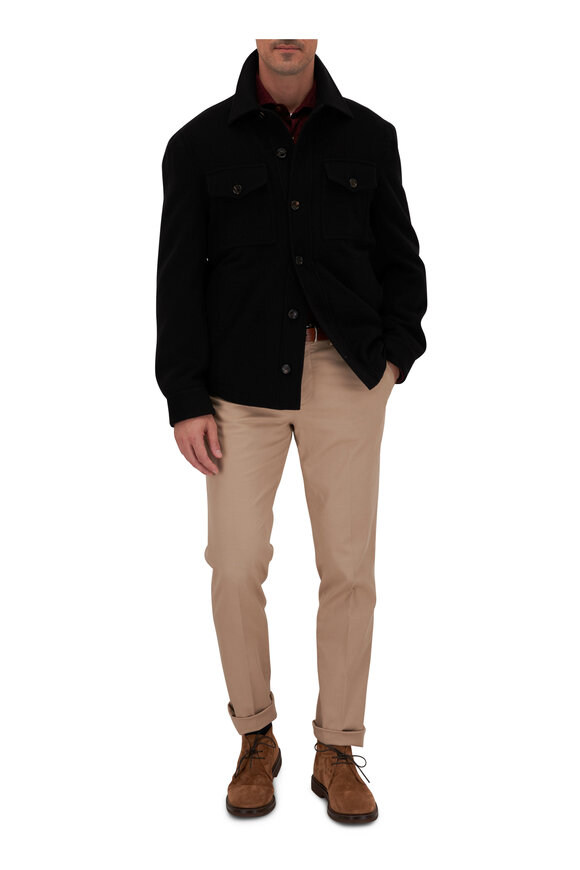 Brunello Cucinelli - Black Cashmere Shirt Jacket