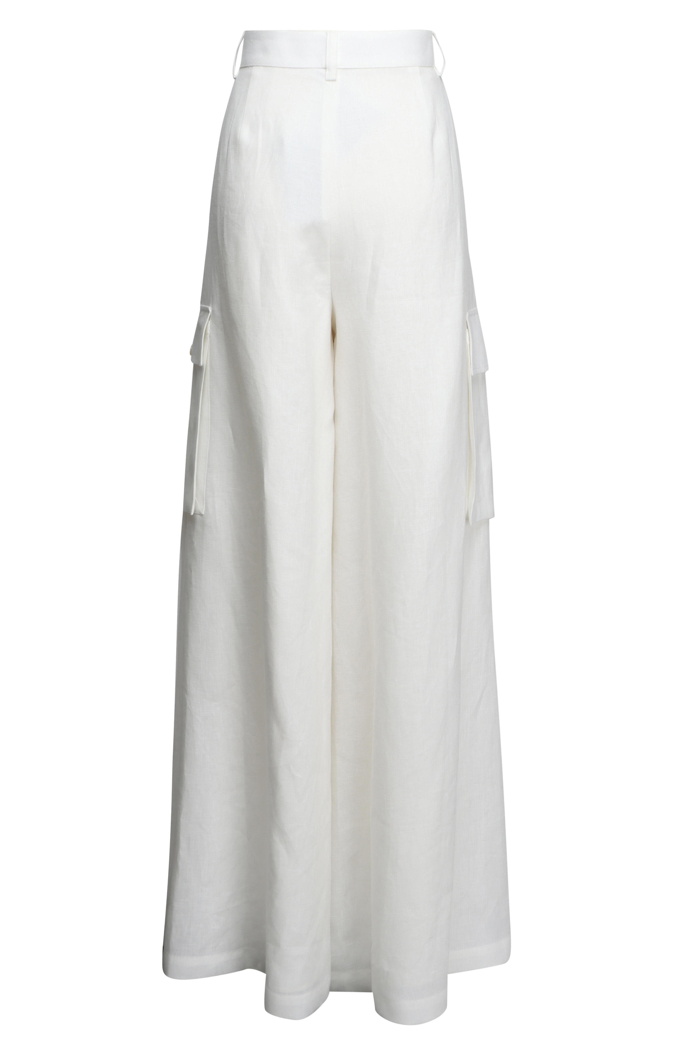 Ralph Lauren - Carry Cream Linen Wide Leg Cargo Pant