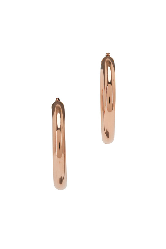 Kai Linz Rose Gold Tubular Round Hoops