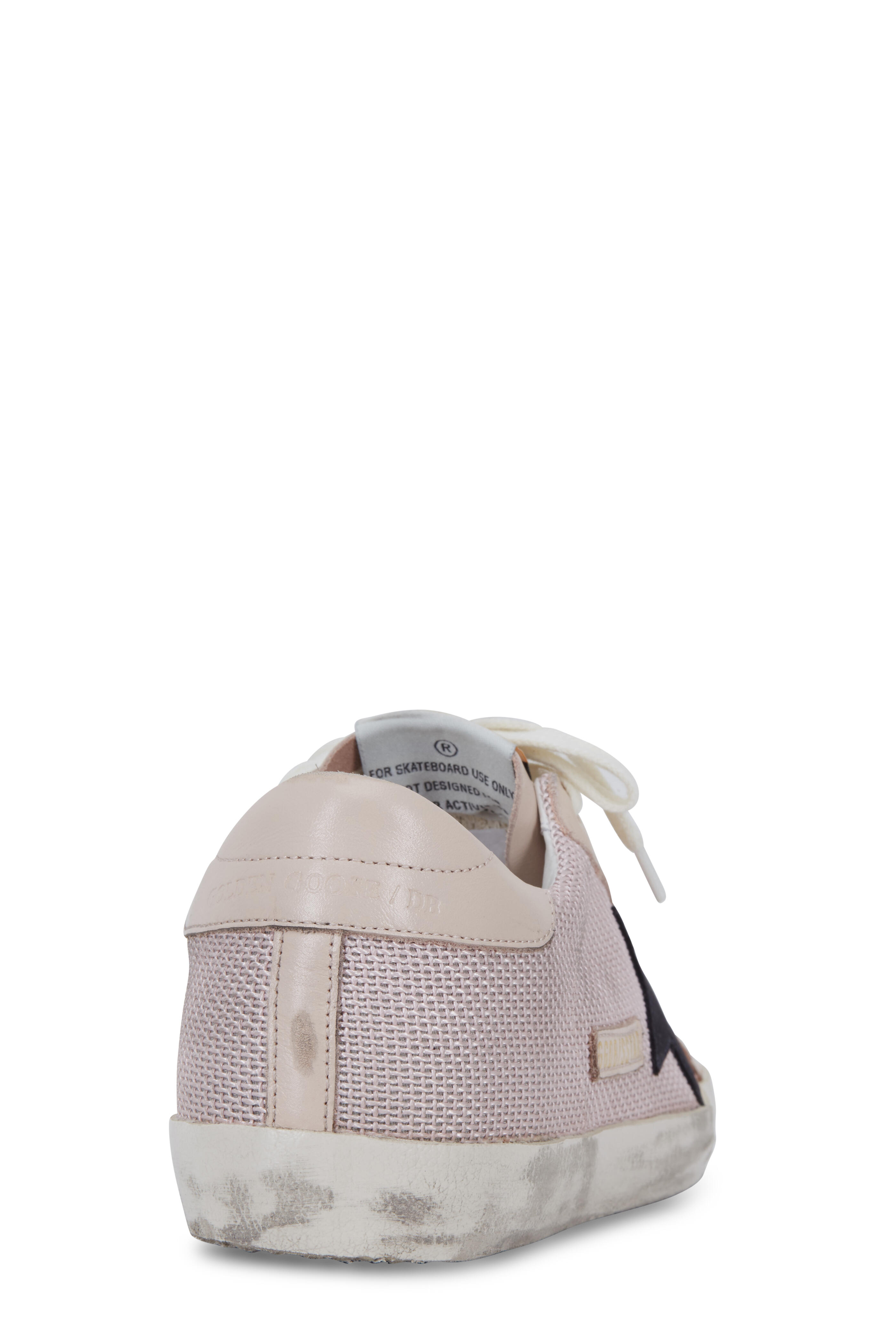 Golden Goose - Superstar Pink Mesh & Navy Star Sneaker