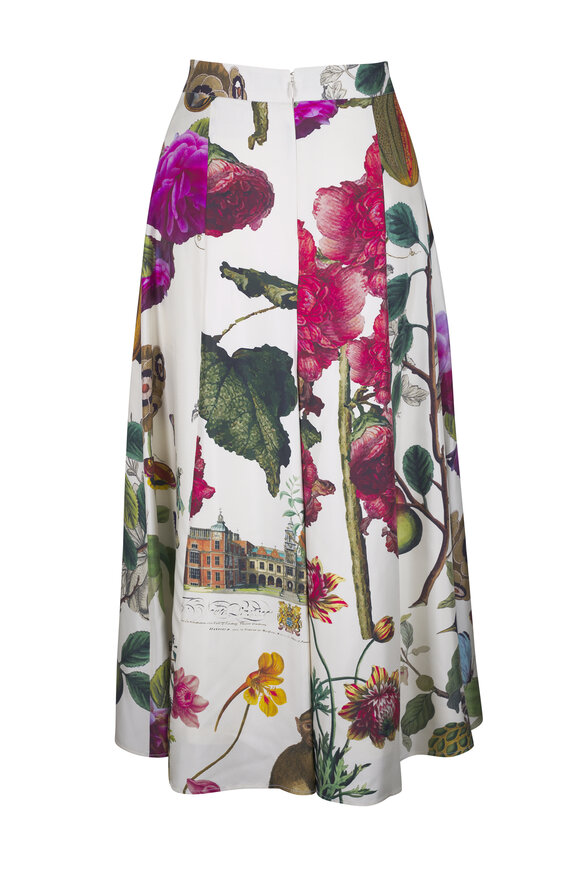 Libertine Hollyhock Tulip Print Silk Skirt - view 2
