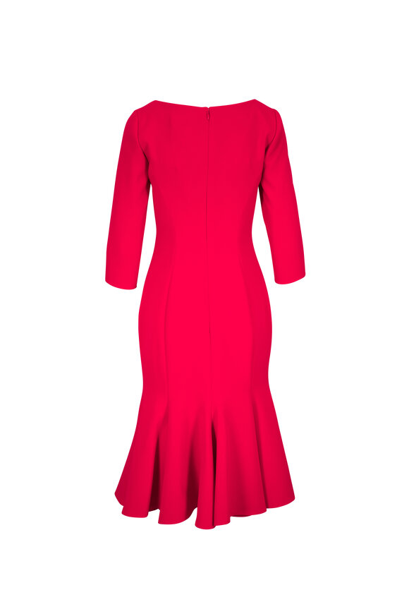 Carolina Herrera - Red Trumpet Skirt Midi Dress