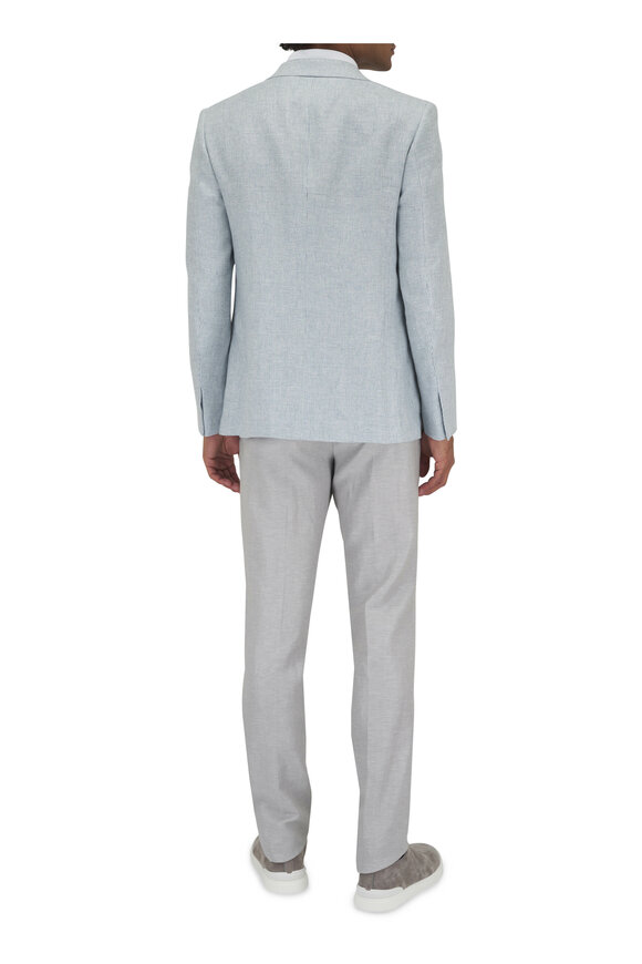 Zegna - Light Blue Microcheck Sportcoat 