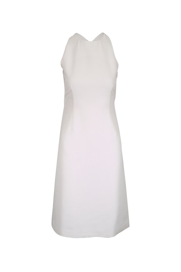 Akris Punto - White & Black Window Dot Belted Dress