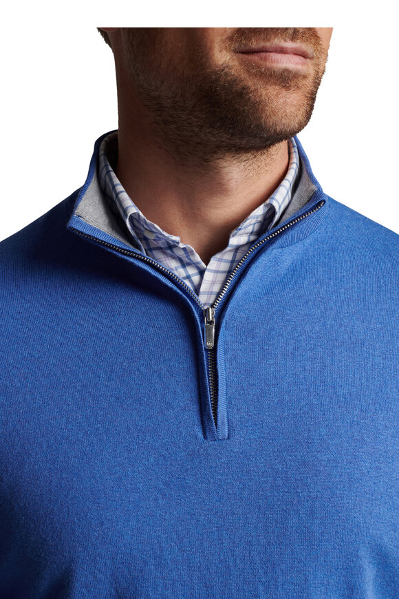 Peter Millar - Crest Maritime Blue Quarter Zip Pullover