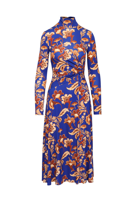 Cara Cara Hera Blue Regal Paisley Midi Dress