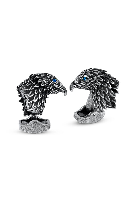 Tateossian  'King of the Skies" Eagle Swarovski Cufflinks