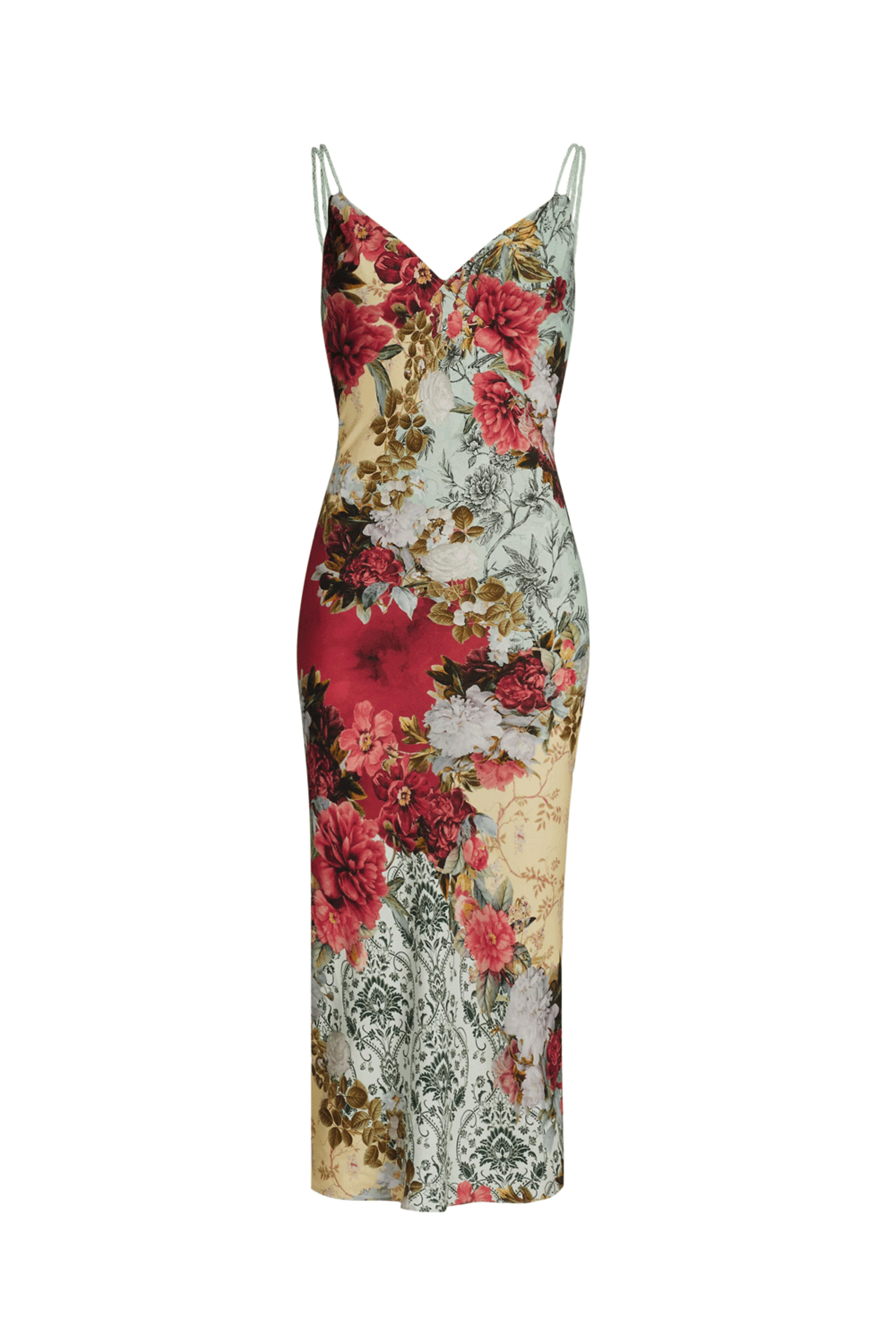 Alice & Olivia - Kiro V Neck Slip Dress in Oakley