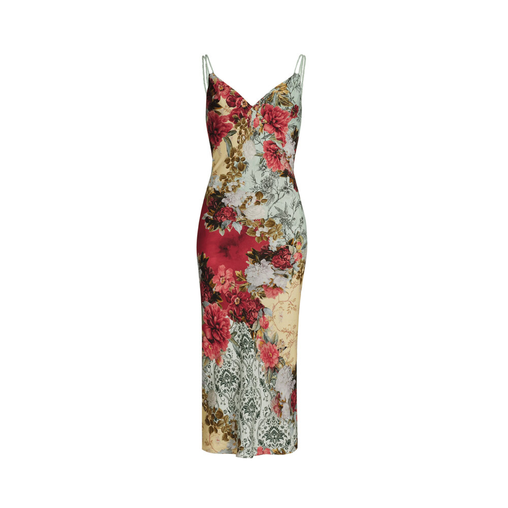 Alice & Olivia - Kiro V Neck Slip Dress in Oakley