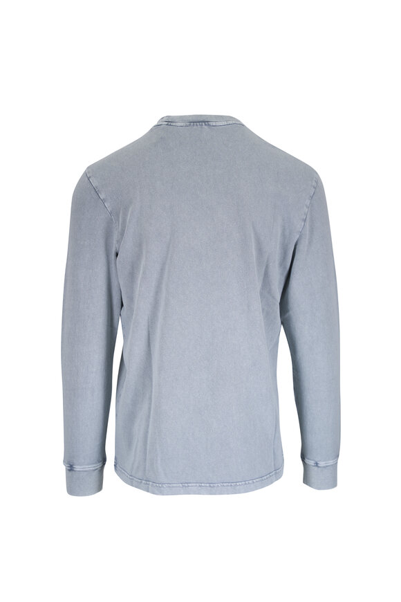 Faherty Brand Lakeshore Gray Recycled Terry Long Sleeve T-Shirt - view 4