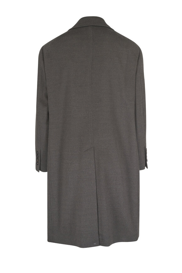 Brunello Cucinelli Olive Wool Topcoat - view 4