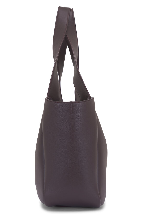 Saint Laurent Le 5 À 7 Bea Raisin Leather East/West Tote - view 6