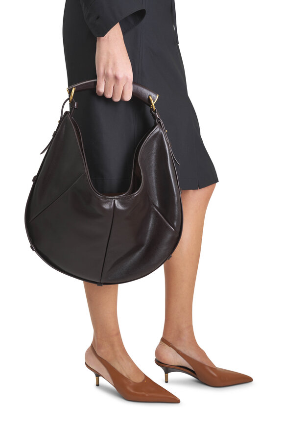 Saint Laurent Medium Mombasa Santal Leather Hobo - view 2