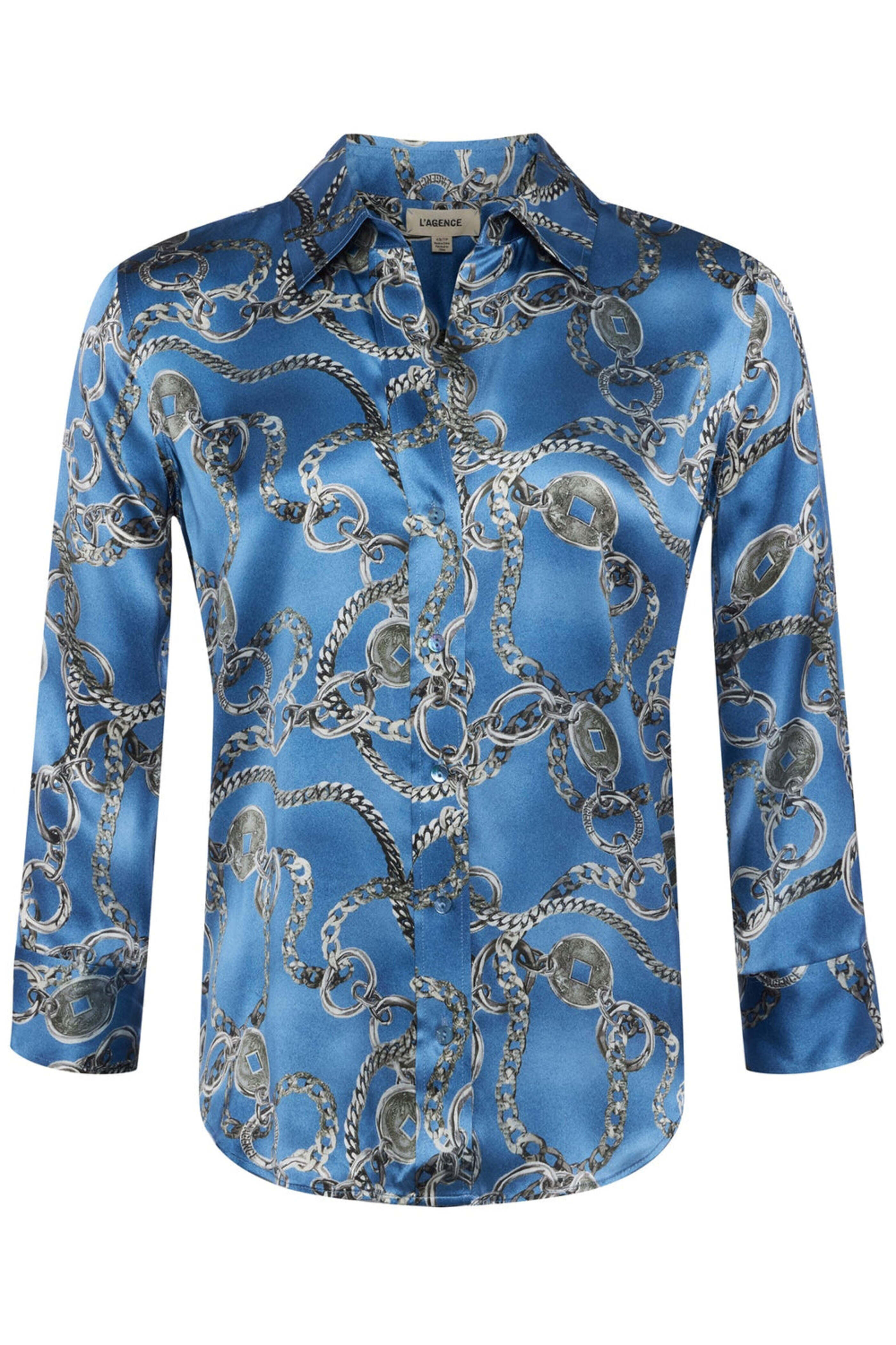 L'Agence - Good Luck Chain Print Dani Blouse