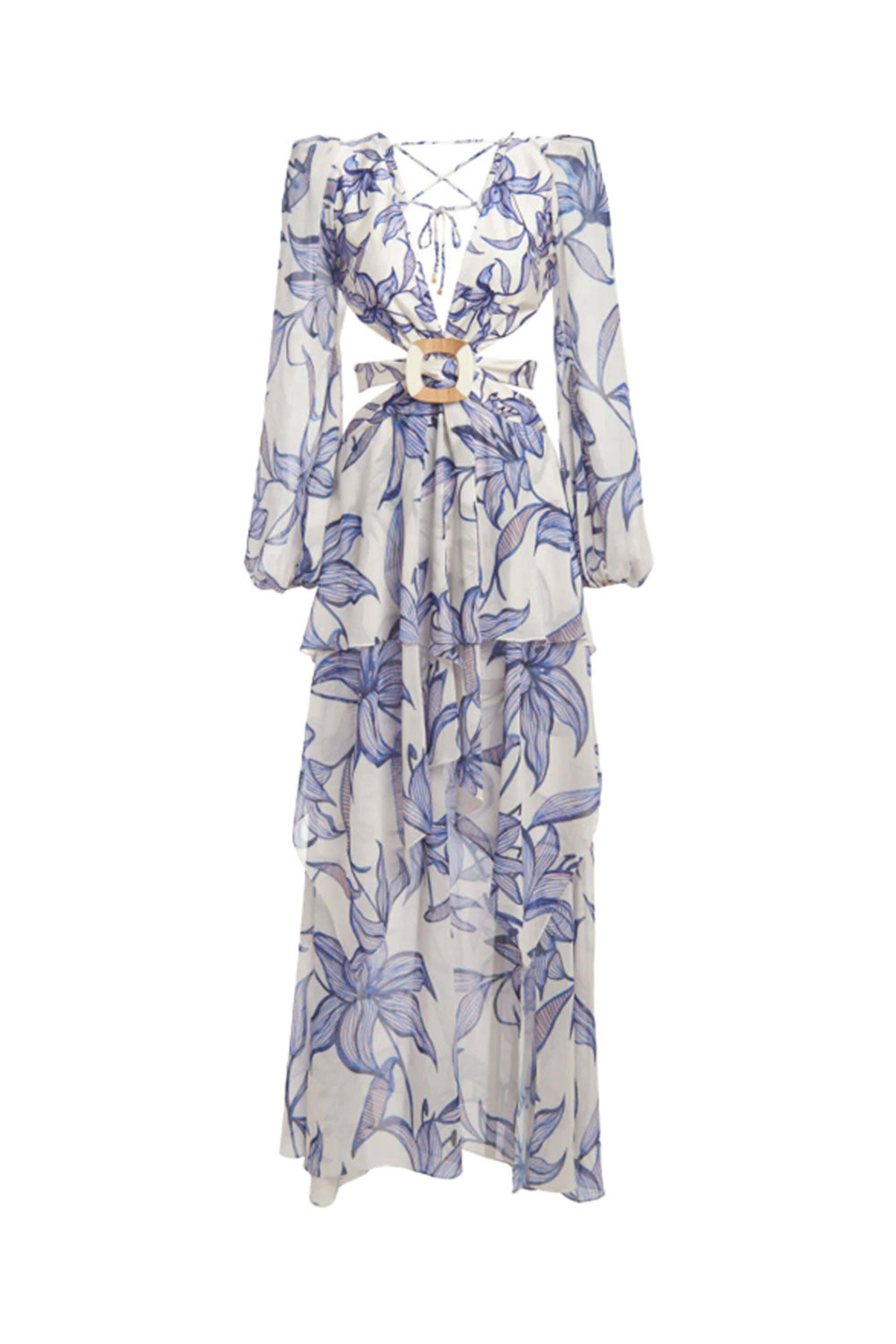 Patbo - White Stargazer Long Sleeve Cutout Dress