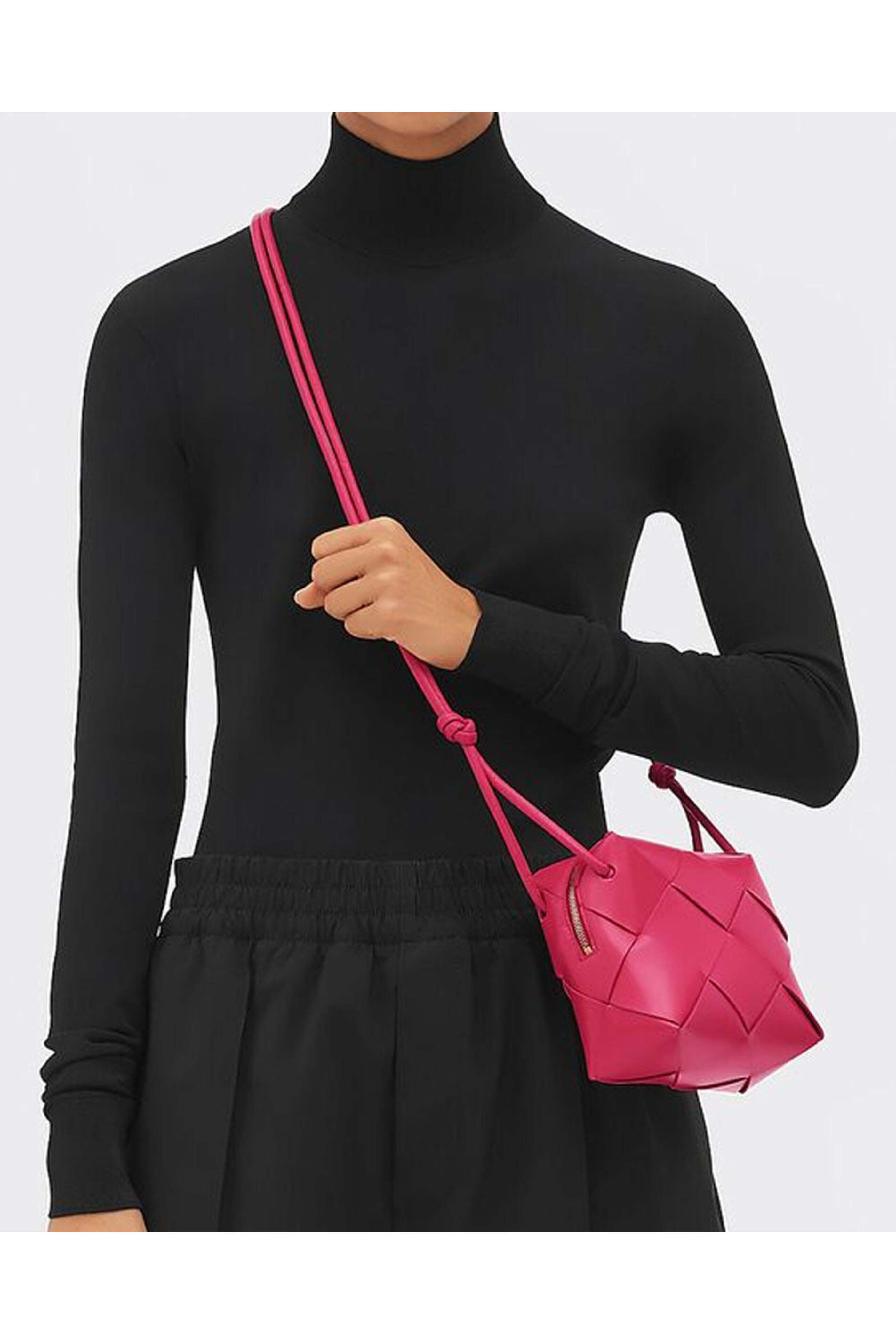 Bottega Veneta - Mini Cassette Camera Bag in Cranberry