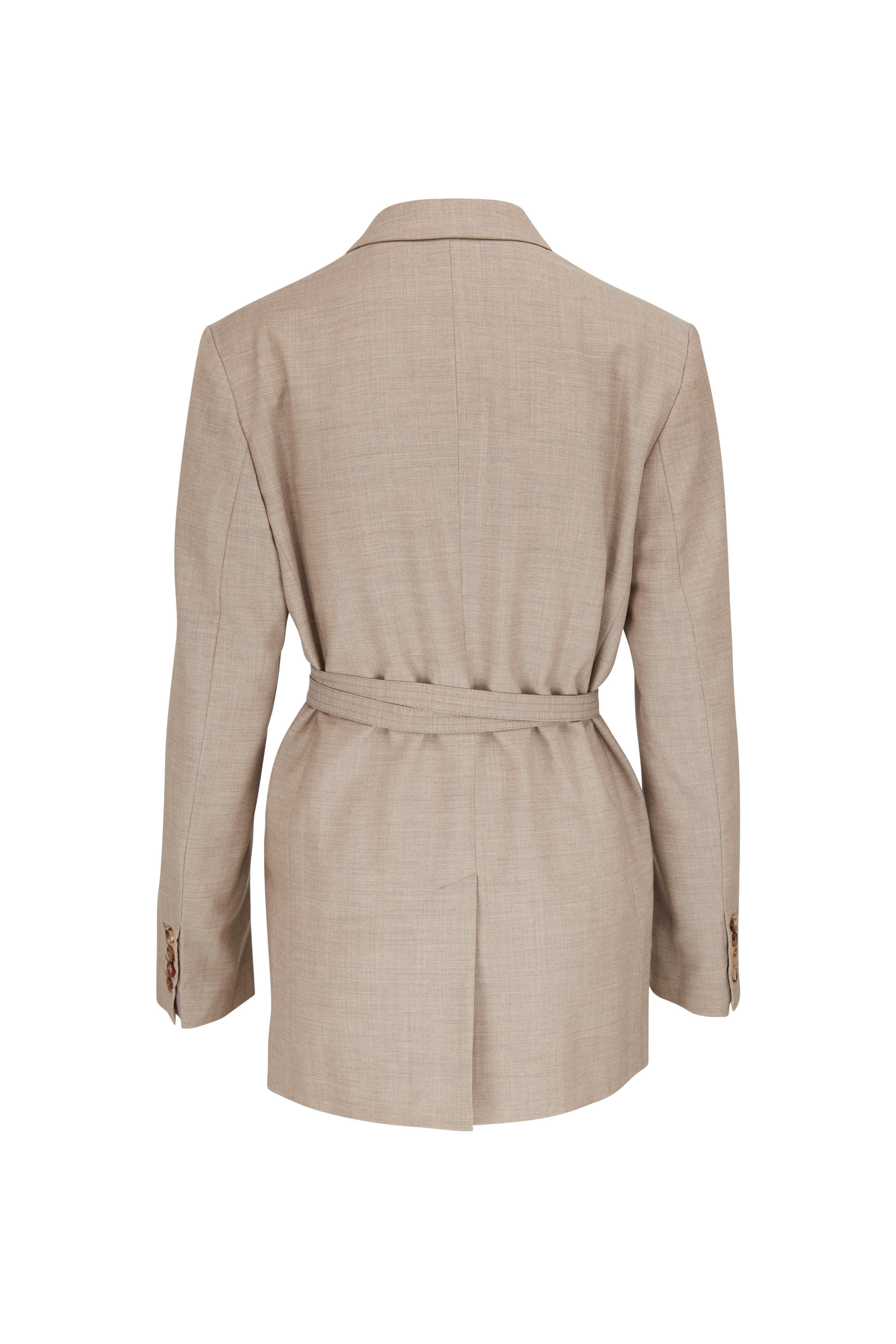 Totême - Beige Wool Wrap Blazer | Mitchell Stores