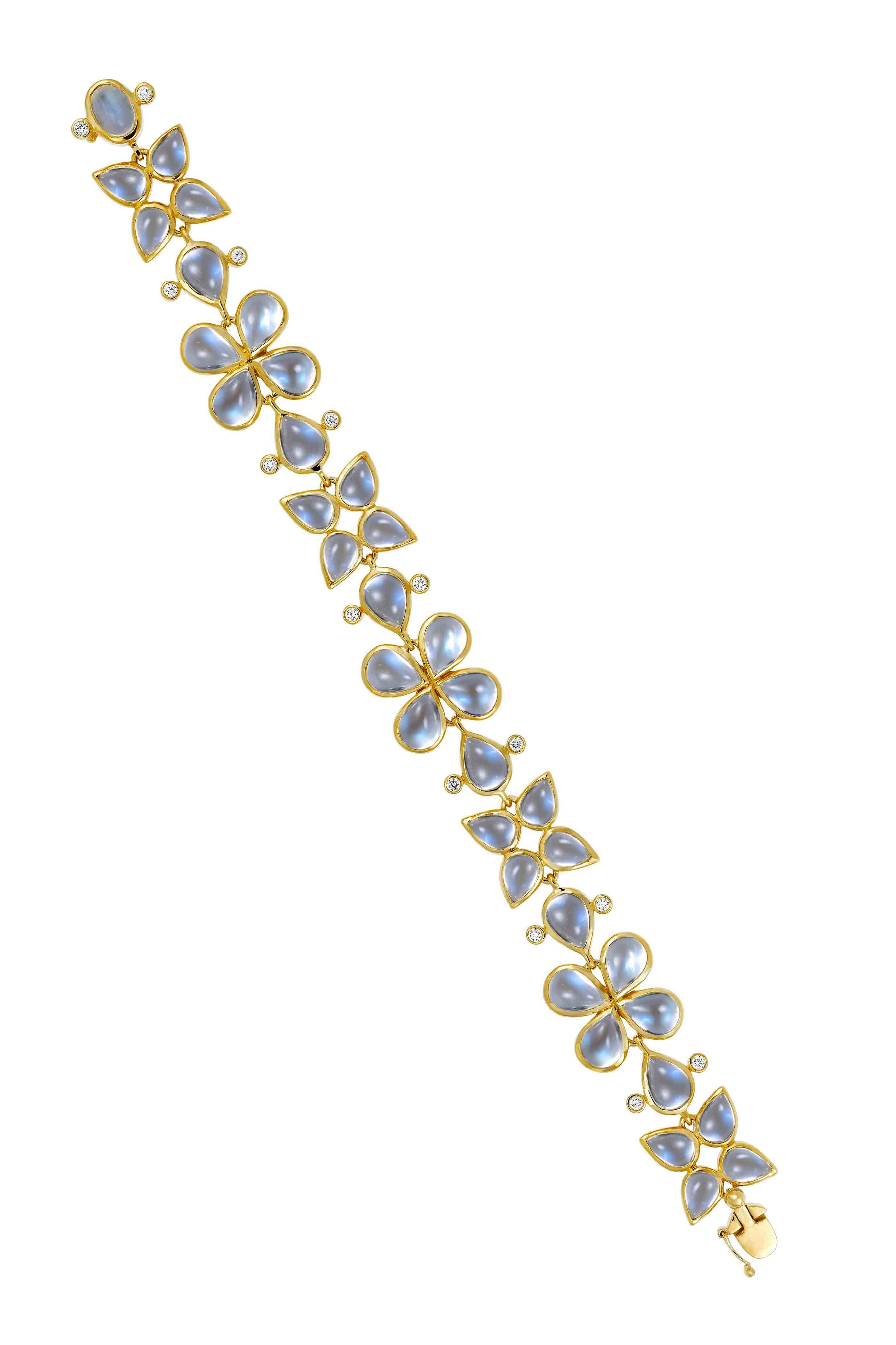 Temple St. Clair - Royal Blue Moonstone & Diamond Bracelet