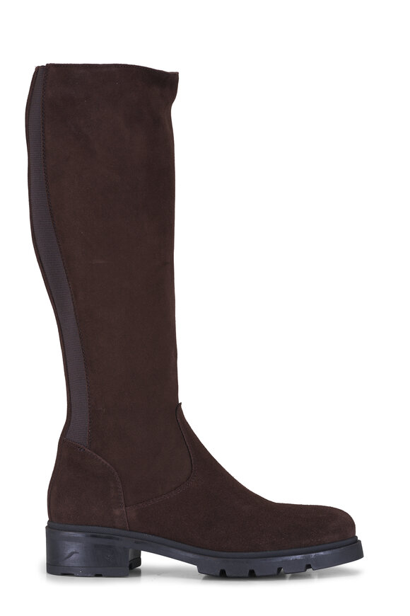 La Canadienne Superb Brown Suede Knee High Tall Boot, 40mm - view 2