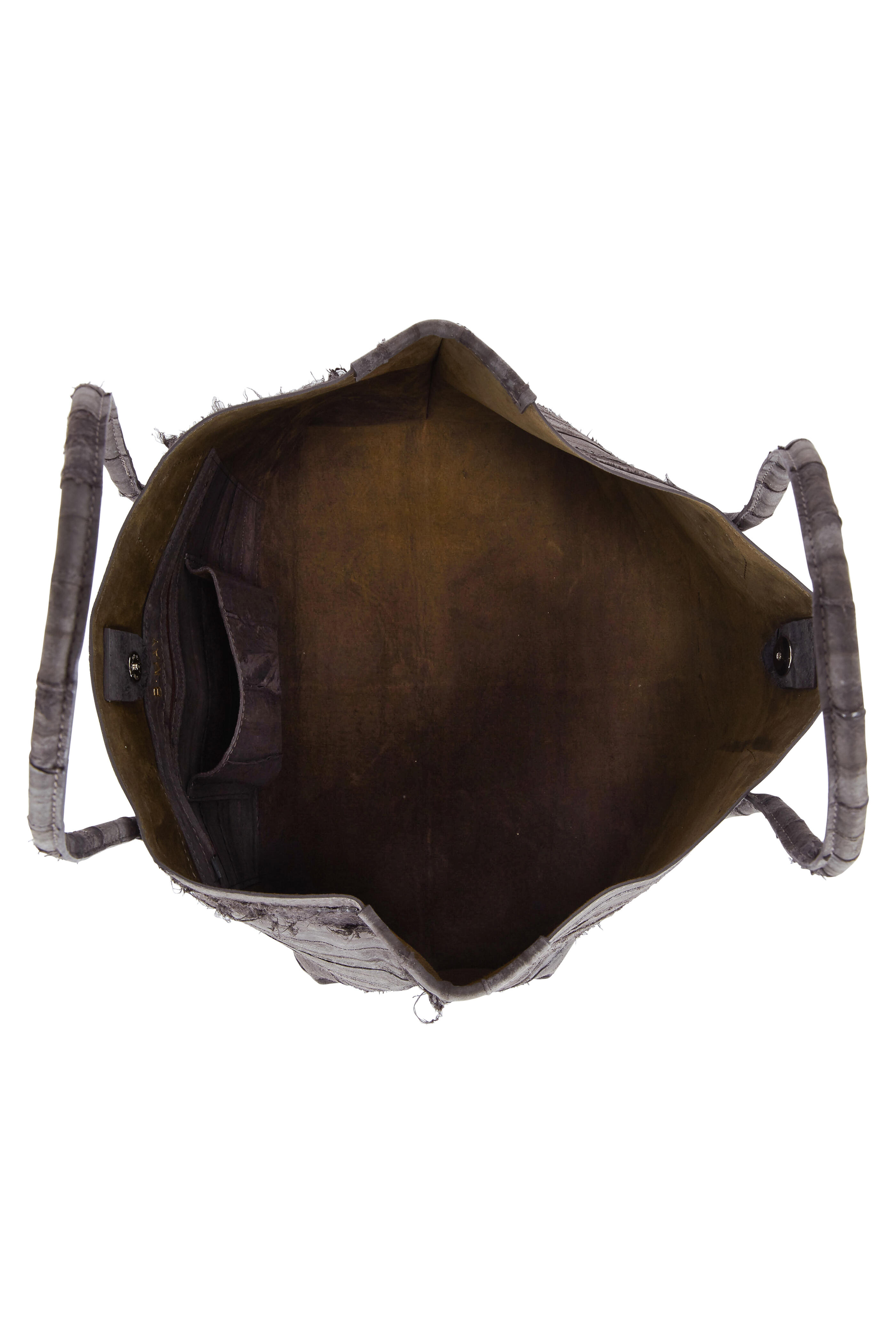 B May Bags - Anthracite Reverse Eel Large Market Tote